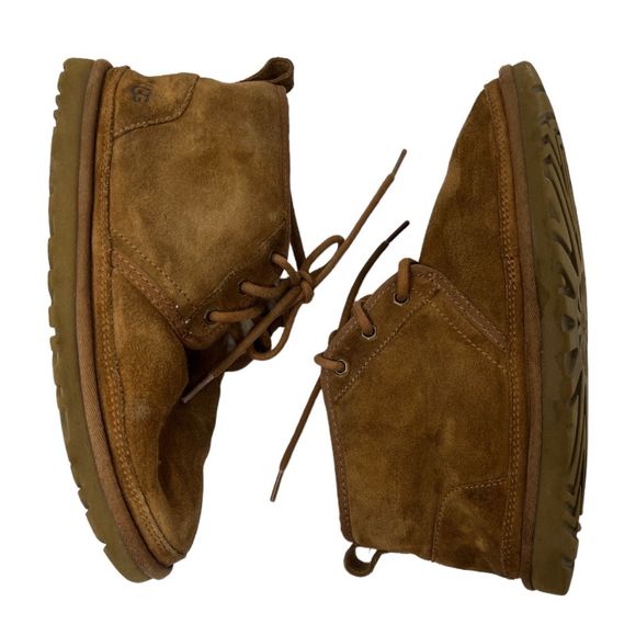 Ugg Neumel boots mens 8 brown suede lace up shoes womens 9 chukka main image 9